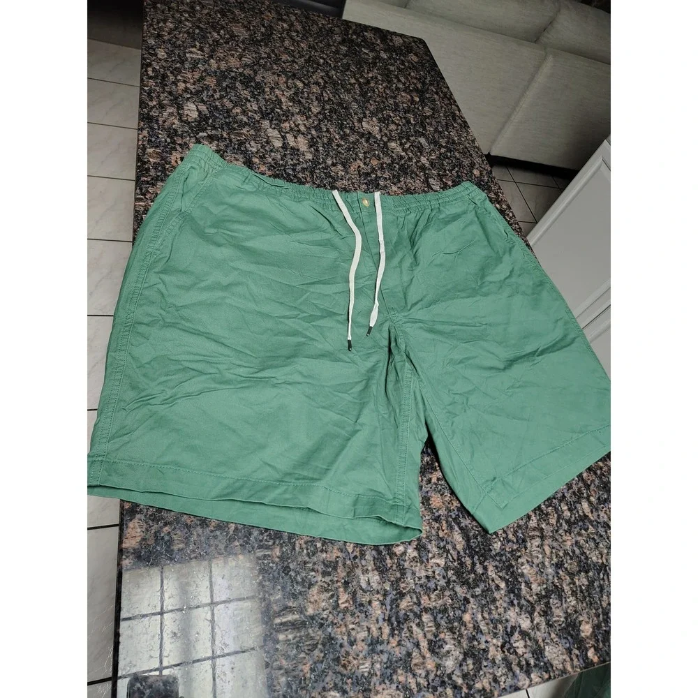 Polo Ralph Lauren Mens Classic Fit Green Drawstring Shorts 2XLT Pony Logo